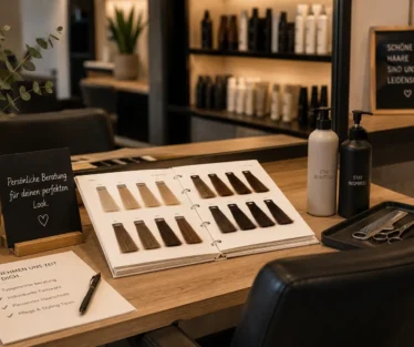 Coiffure Salon mit Farbkarte für eine Professionelle Beratung